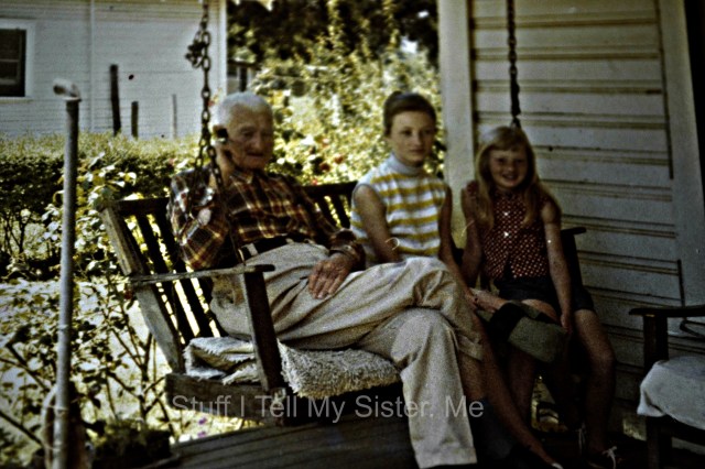 With Grandpa Wortham.  (He lived to be 102)