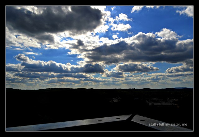 fall vacation cloud view rail