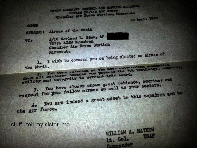 dad air force letter